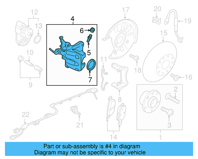 Caliper 8V0-615-423-E - View 3