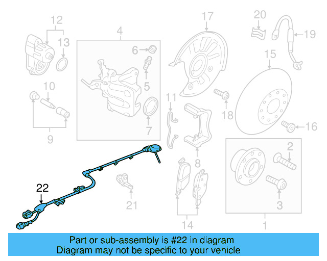 ABS Sensor Wire 5G0-927-902-AB - View 4