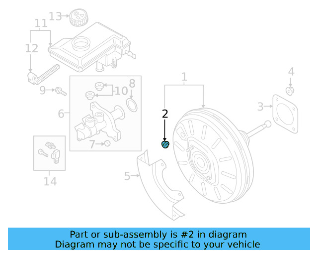 Power Brake Booster Grommet 1S0-612-250-A - View 31