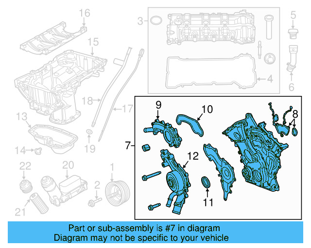 Timing Cover 7B0-109-210 - View 3