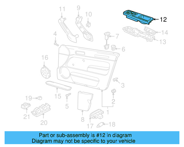 Switch Bezel 1J3-867-171-GVS - View 3