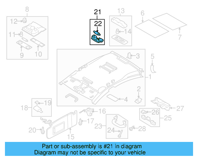 Visor Lamp 1K0-947-109-Y20 - View 30