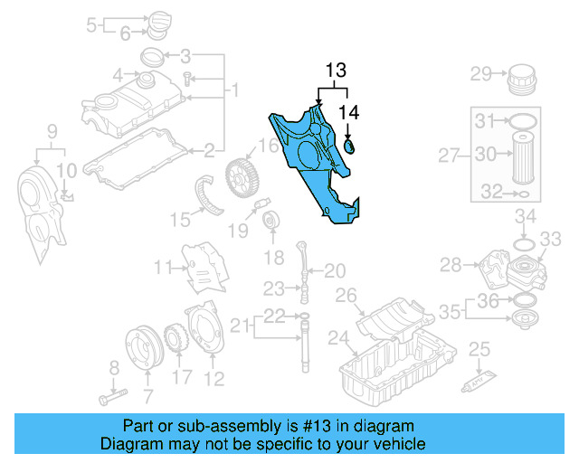 Engine Timing Cover 045-109-145-H - View 3