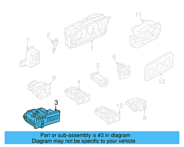 Headlamp Switch 1EM-941-531 - View 3
