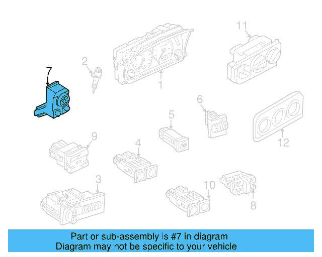 Mirror Switch 1E1-959-565-01C - View 3