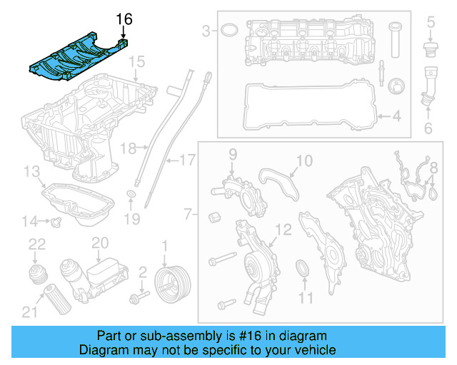 Oil Pan Baffle 7B0-103-623-A - View 2