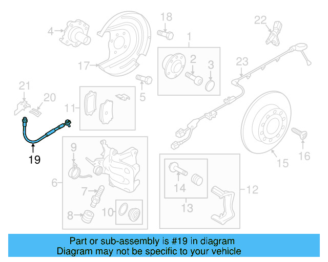 Brake Hose 5QM-611-775-C - View 3