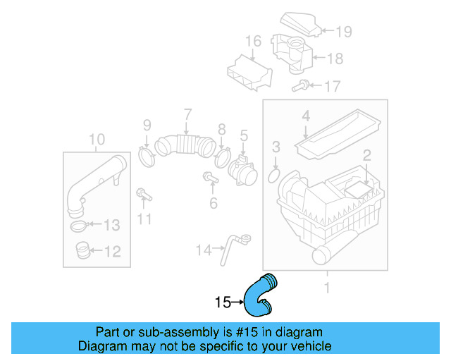 Air Duct 1K0-129-618-AN - View 15