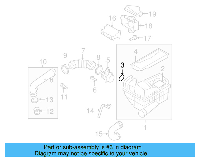Air Mass Sensor Seal 357-129-625-A - View 72
