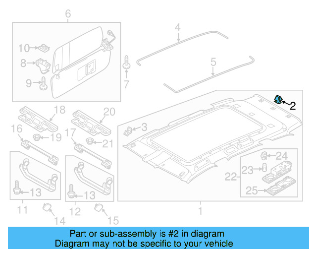 Headliner Clip 7M0-868-563 - View 7