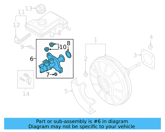 Master Cylinder 5Q1-614-019-Q-REP - View 9