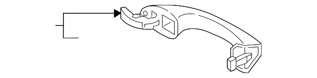 Handle, Outside 2GJ-837-205-GRU - View 2