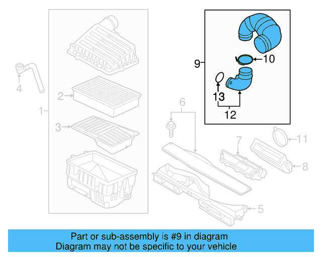 Intake Pipe 5Q0-129-635-T - View 14