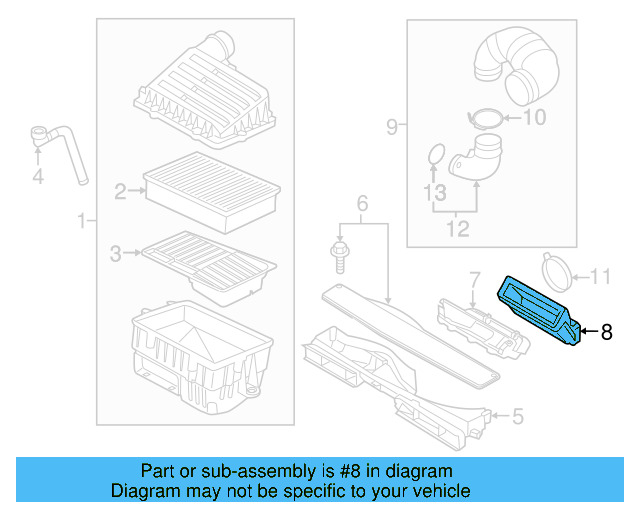Intake Tube 5Q0-129-618-N - View 25