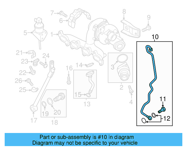 Oil Inlet Line 03L-145-771-AN - View 6