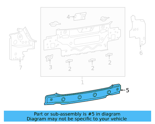 Rear Body Reinforced 3G8-813-315 - View 3