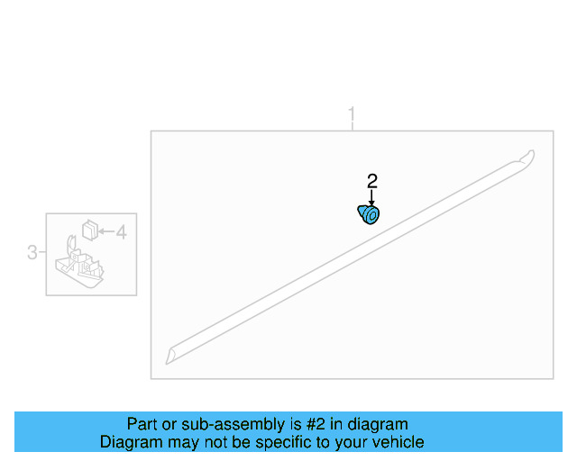 Lower Seal Strip Clip 4L0-837-485 - View 3