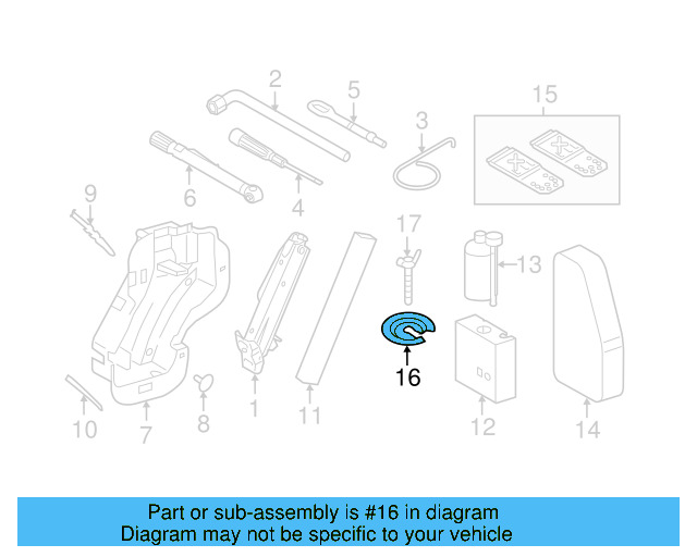 Spare Tire Retainer 5N0-601-205 - View 5
