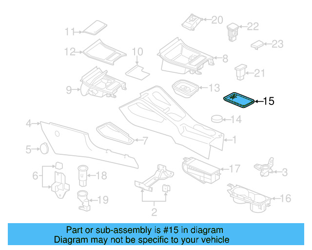 Console Mat 1K0-863-330-A-9B9 - View 2