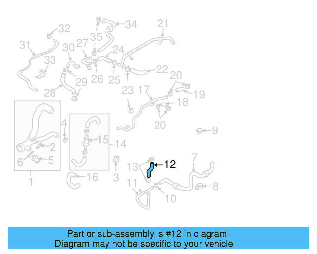 Radiator Coolant Hose 7L6-121-058-F - View 14