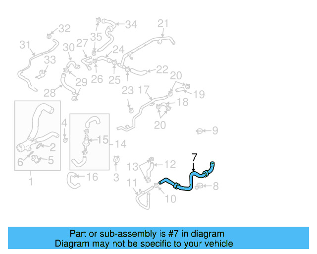 Radiator Coolant Hose 7L6-121-058-F - View 16