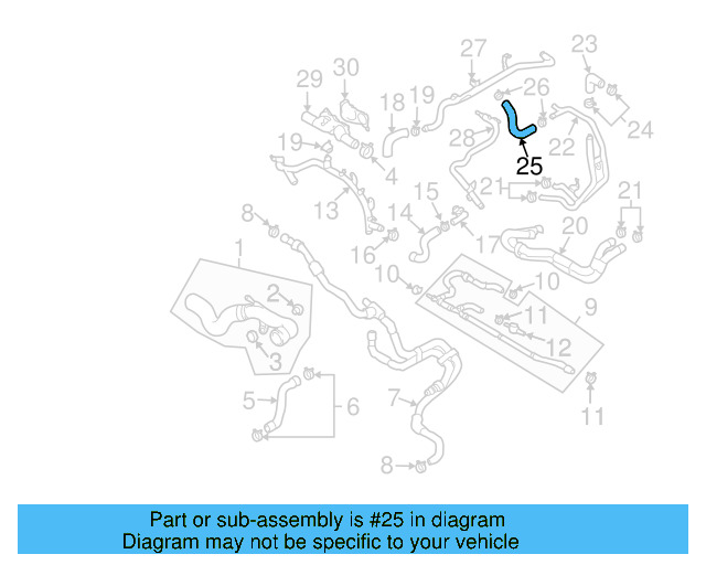 Front Hose 7L6-121-073 - View 3