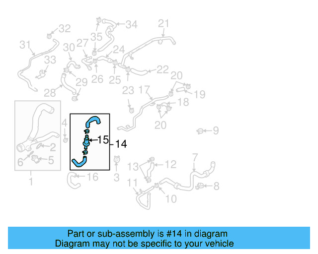 Water Hose Assembly 7L6-121-086 - View 3
