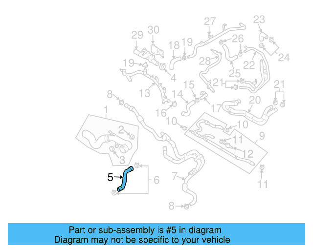 Lower Hose 7L6-121-096 - View 3