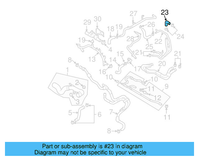 Rear Hose 7L6-121-157 - View 3