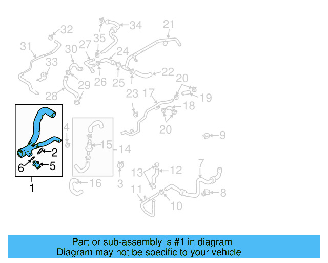 Lower Hose 7L6-122-051-R - View 6