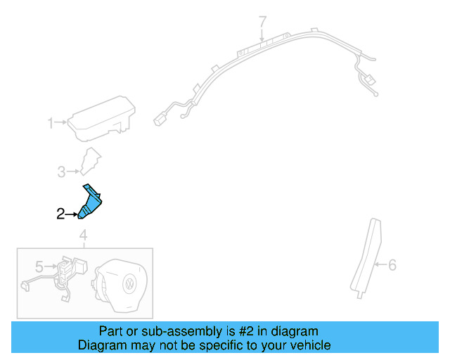 Passenger Air Bag Bracket 5C6-880-572 - View 8