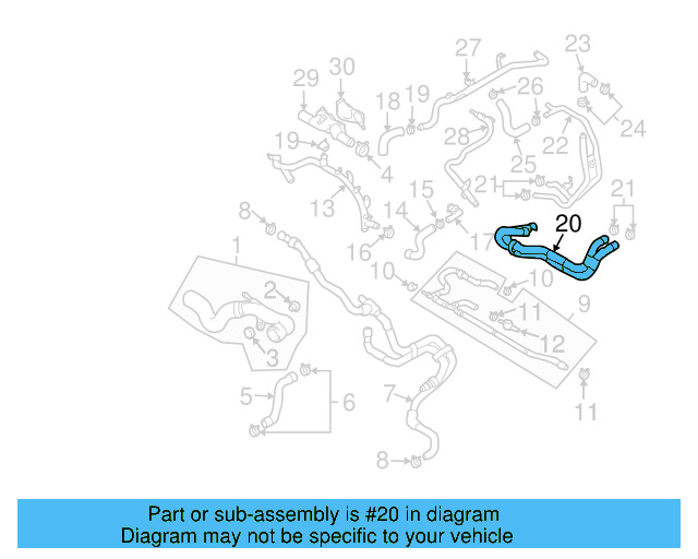 Water Hose 7L6-122-073 - View 5