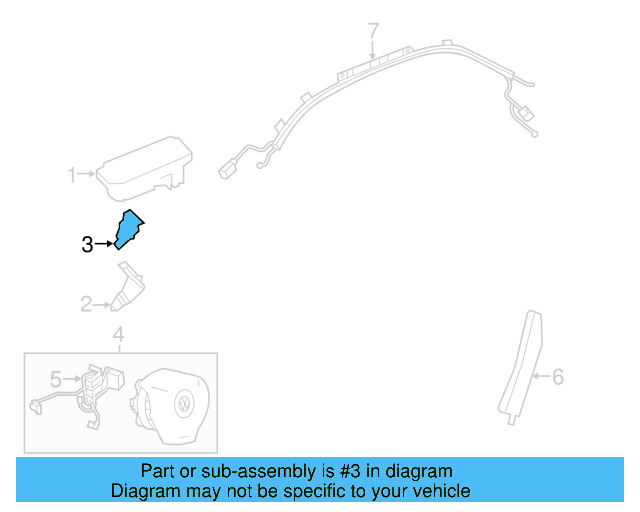 Passenger Air Bag Bracket 5C6-880-572 - View 7