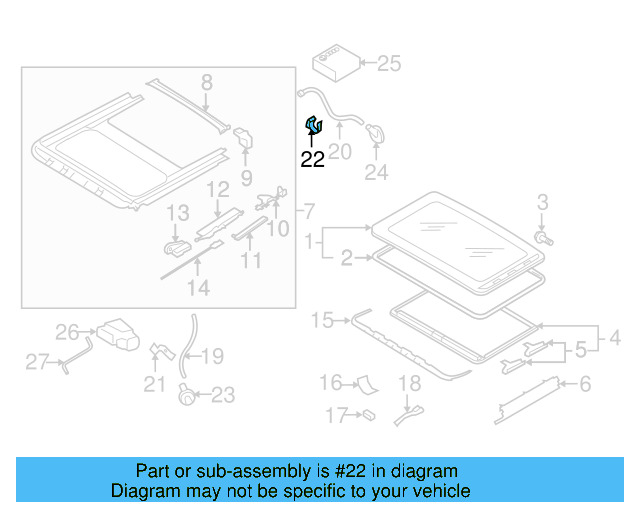 Sunroof Drain Hose Bracket 1K6-877-244 - View 16