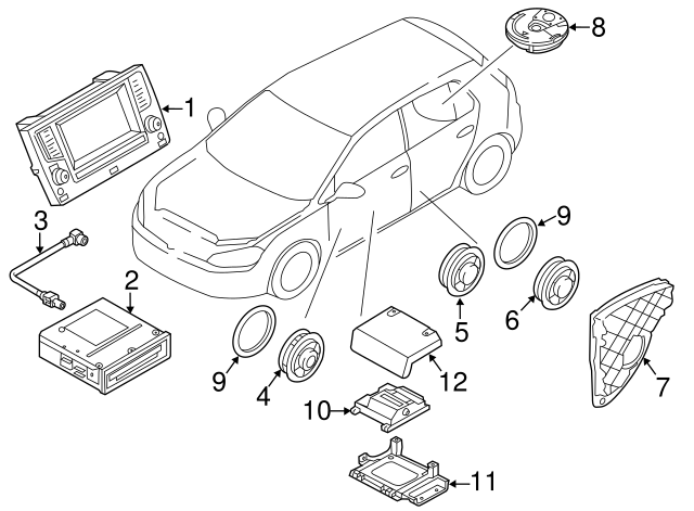 Rear Dr Speaker Ring 5G0-971-798-B
