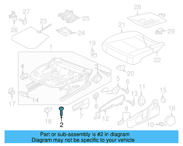 Seat Frame Screw N-909-650-02 - View 8