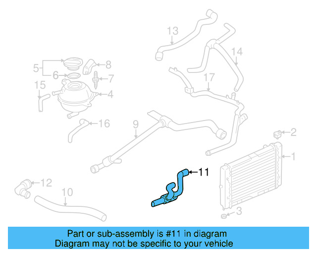 Radiator Coolant Hose 1HM-122-101-B