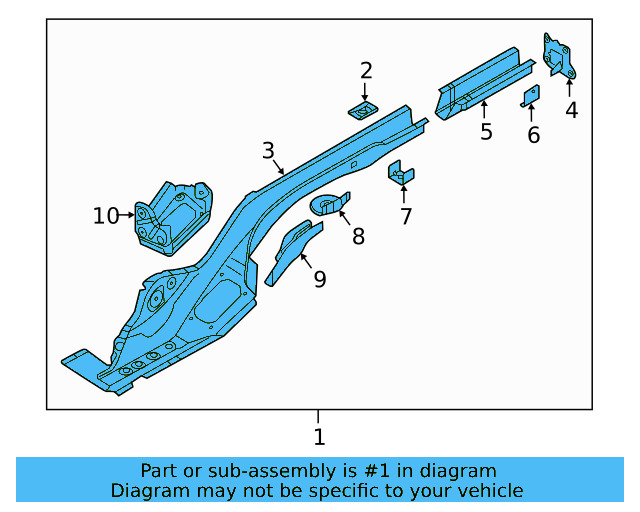Rail Assembly 3Q0-803-092-S - View 3