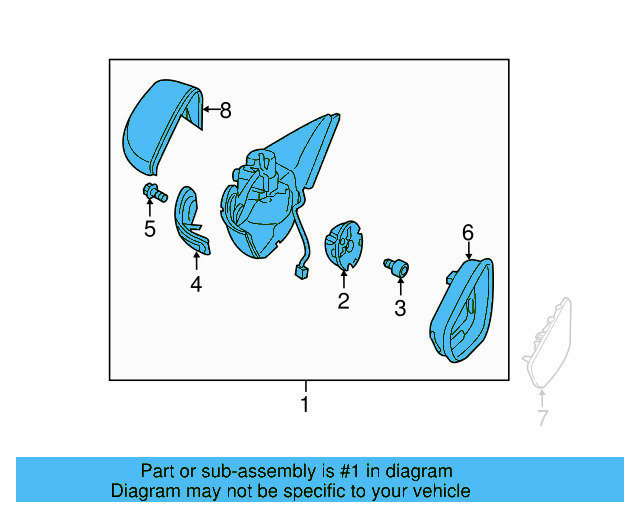 Mirror Housing 5C1857508S9B9 - View 5