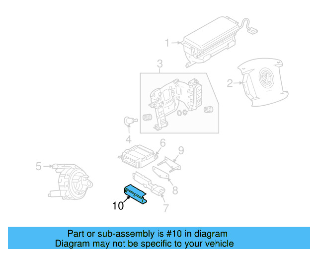 Impact Sensor Cover 7L0-959-509-A - View 3