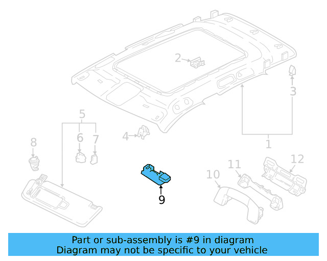 Visor Lamp 5F0-947-109-C-82V - View 17