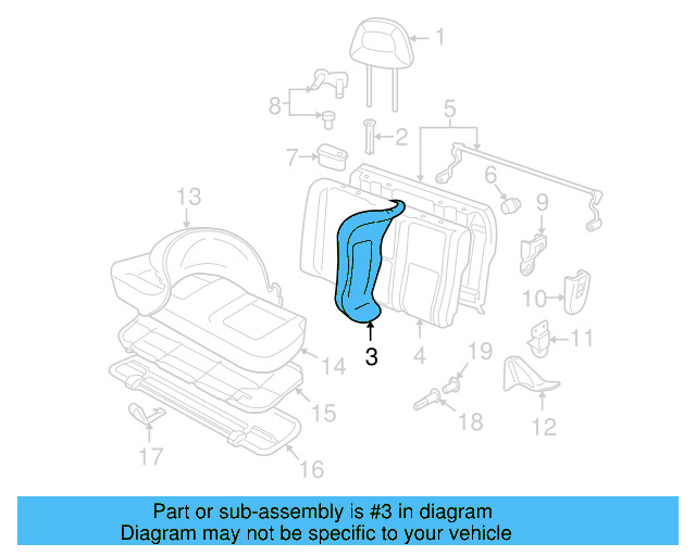 Seat Back Cover 1C0-881-806-J-KWY - View 5