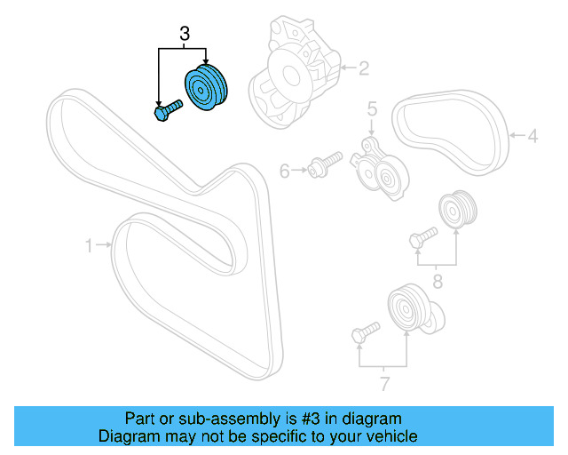 Tension Pulley 03C-145-276-B - View 5