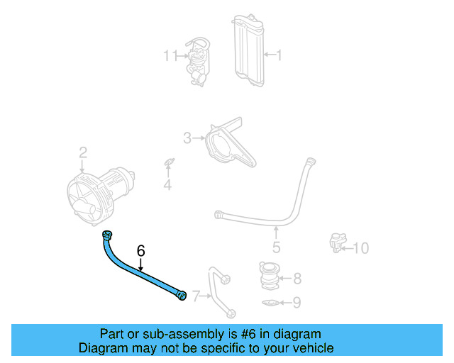Intake Pipe 1J0-131-128 - View 4
