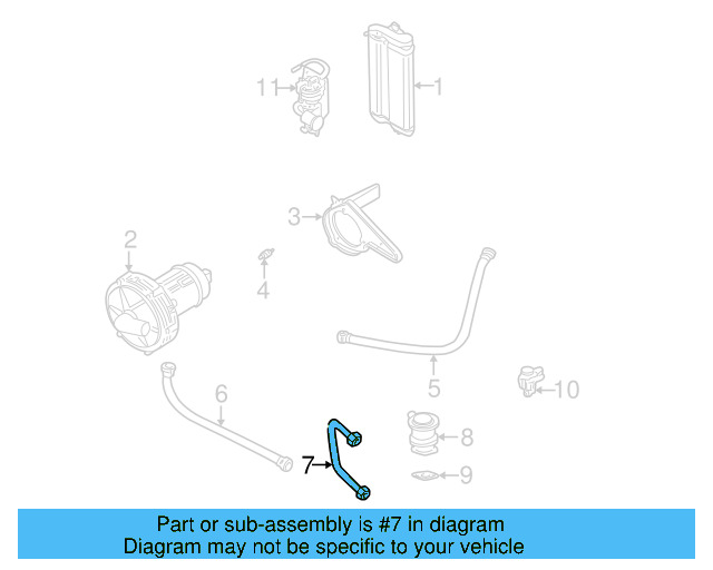 Intake Pipe 1J0-131-128 - View 3