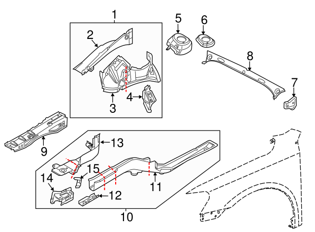 Strut Mount Reinforced Plate 5C0-809-112 - View 6