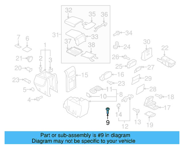 Console Body Screw N-911-883-01 - View 8