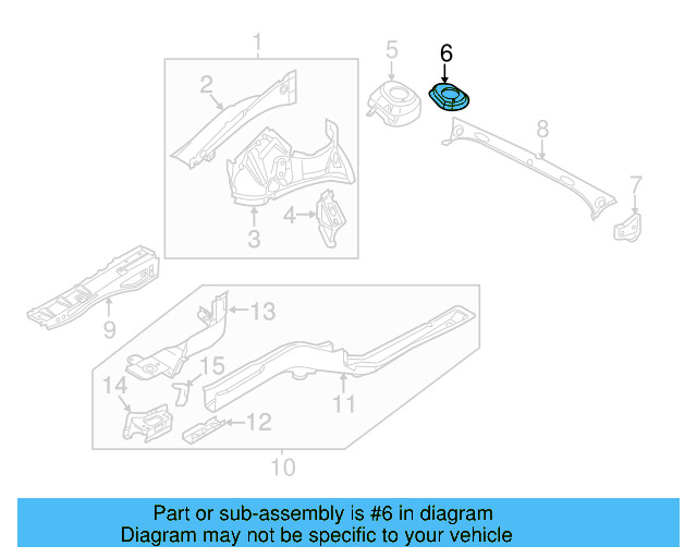 Strut Mount Reinforcement 561-809-131 - View 3