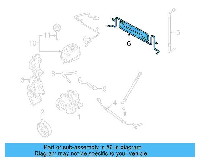 Power Steering Cooler Tube 1J0-422-093-A - View 3