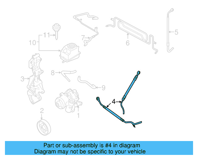 Power Steering Pressure Hose 1J0-422-893-JP - View 4